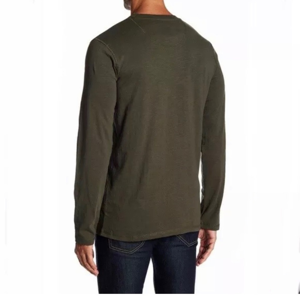 Lindbergh | Hunter Green Long Sleeve Crew Neck Tee - Picture 4 of 7